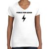 Women's Fine Jersey V-Neck Tee Thumbnail