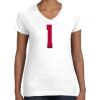 Women's Fine Jersey V-Neck Tee Thumbnail