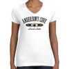 Women's Fine Jersey V-Neck Tee Thumbnail