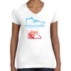 Women's Fine Jersey V-Neck Tee Thumbnail