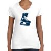 Women's Fine Jersey V-Neck Tee Thumbnail