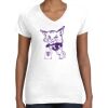 Women's Fine Jersey V-Neck Tee Thumbnail